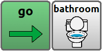 bathroom button following the go button