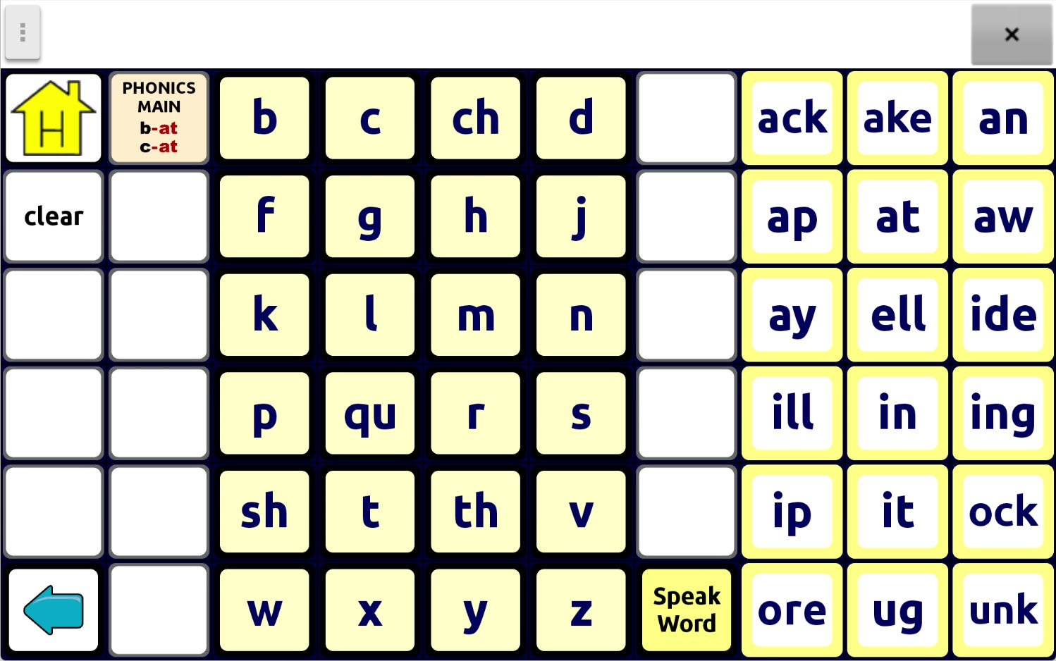 WordPower 60 Basic Screenshot for Word Families Page