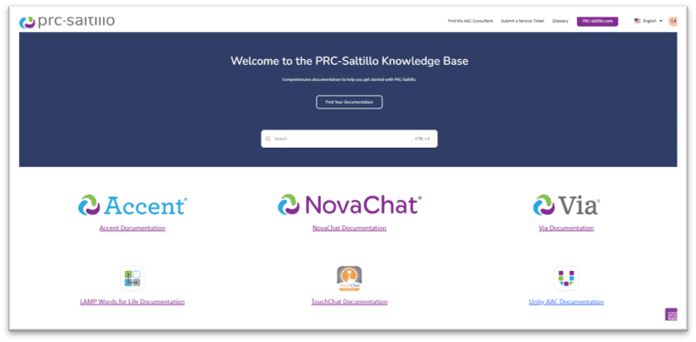 Knowledge Base Home Screen