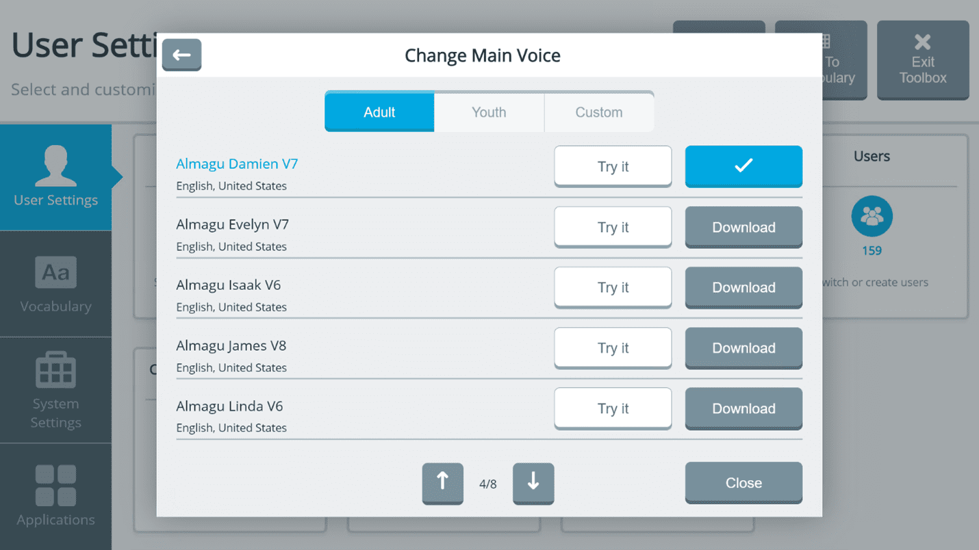 Almagu Voice on Accent Device