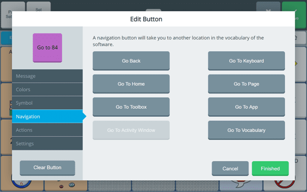 a button labeled “Go to 84” is being added to the vocabulary file with the new navigation feature “Go to Vocabulary.”